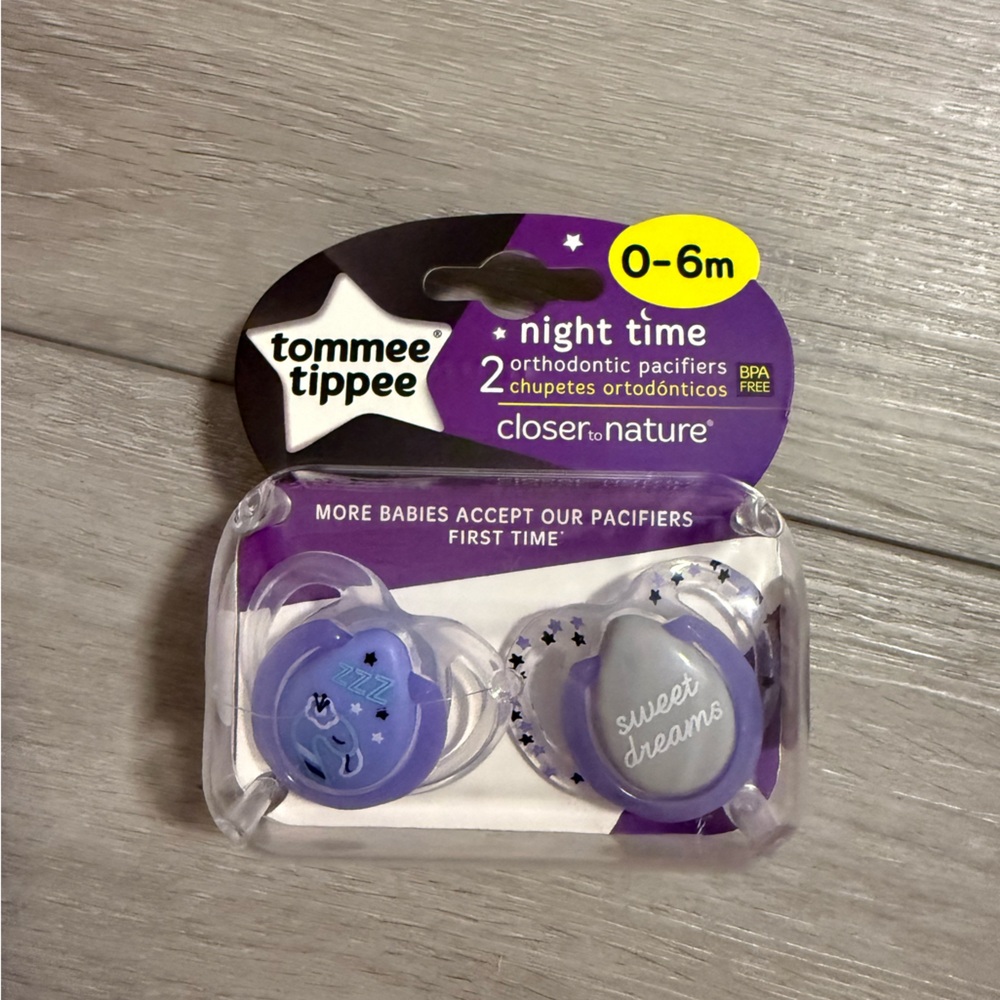 Purple and Blue Orthodontic Pacifier Set